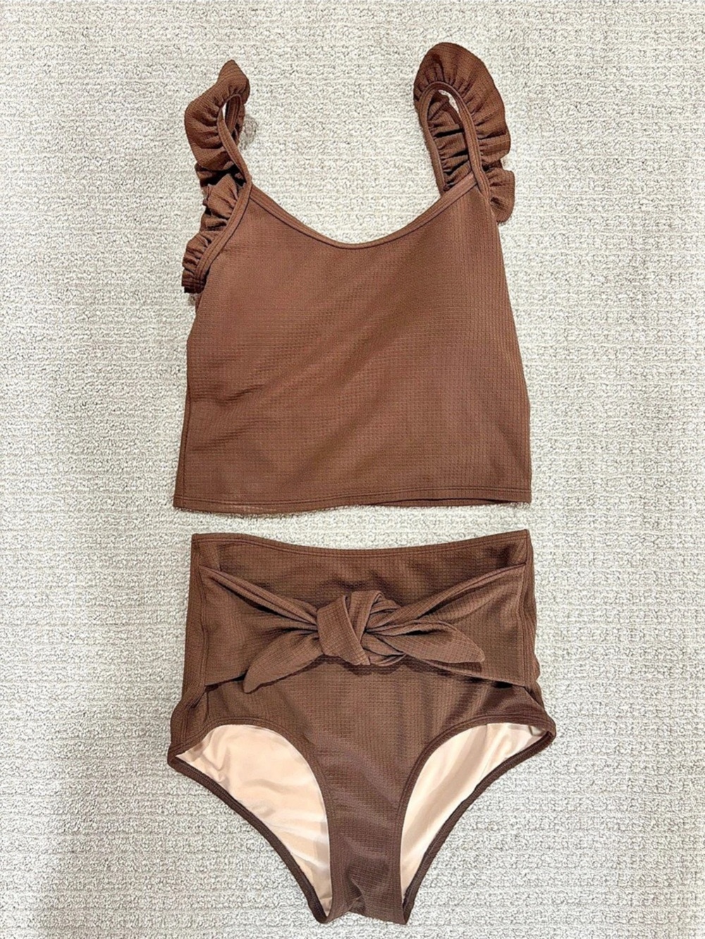 Kortni Jeanne Brown Tie-Front Bikini Set